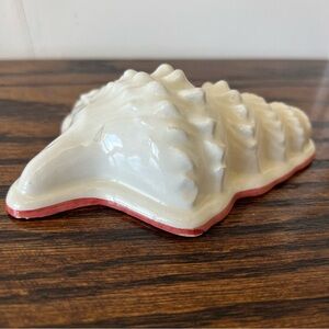 Vintage Italian Bassano Ceramiche ABC Ceramic Sea Shell Pink Rim Conche Italy